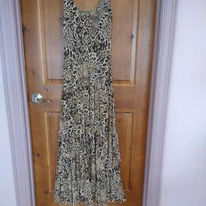 Tiered Animal Print Maxi